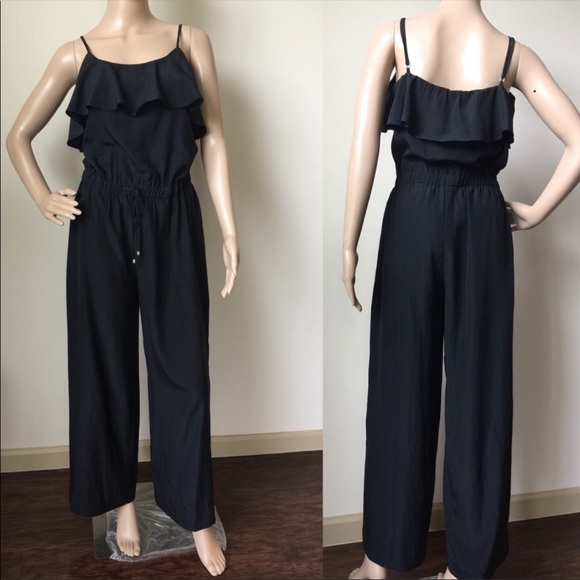 VGUC | Michael Kors Ruffle Jumpsuit Black M - Picture 3 of 7